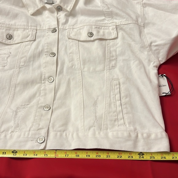 NWT white denim jacket size L - Picture 7 of 9